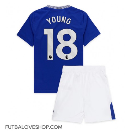 Dres Everton Ashley Young #18 Domáci pre deti 2024-25 Krátky Rukáv (+ trenírky)